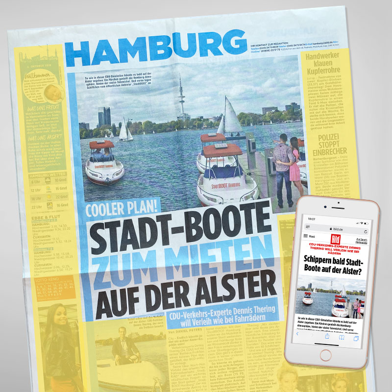 Hamburg Tageszeitung Stadt-Boote